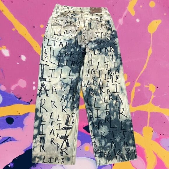 Vintage 90’s Sargent Pepper high waisted jeans /bleached jeans / 29 - Picture 10 of 12